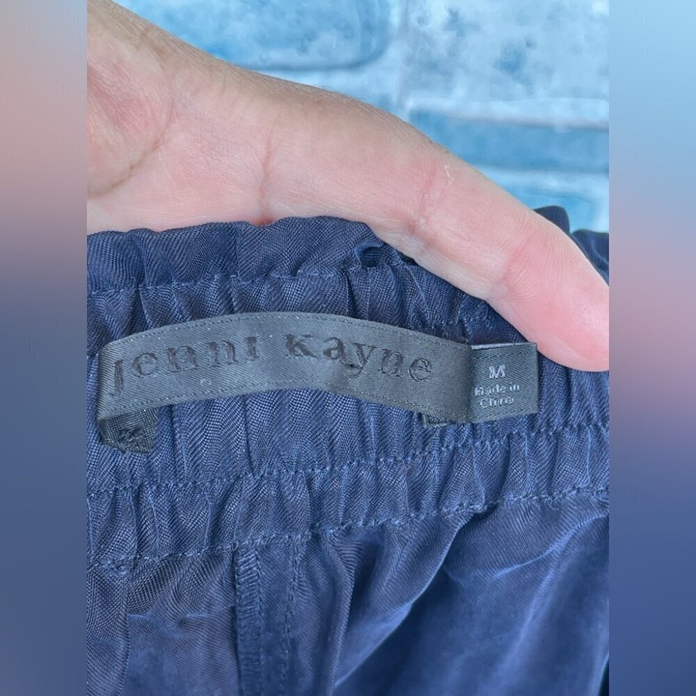 Jenni Kayne Rio Trouser Elastic Waist Pockets Pull On Navy Blue Pants medium - Picture 6 of 8
